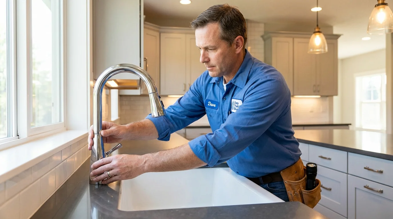 Kitchen faucet installation by Johns Plumbing LLC in Elk Point